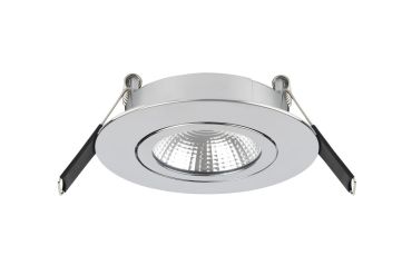 Integral LED Lux Ultra Slim - spot à encastrer - Ø 83 mm, Ø 65 mm à encastrer - LED 6,5W dimmable inclus - chrome