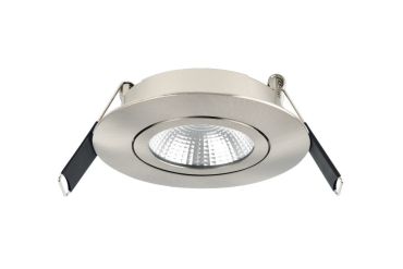 Integral LED Lux Ultra Slim - spot à encastrer - Ø 83 mm, Ø 65 mm encastrable - 6,5W LED dimmable inclus - nickel satiné