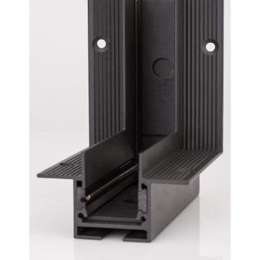 Nova Luce V-Connector - connecteur d'angle pour profilé magnétique encastré pour plafonds en plaques de plâtre - 10,5 x 6,5 x 3,9 cm - noir sable