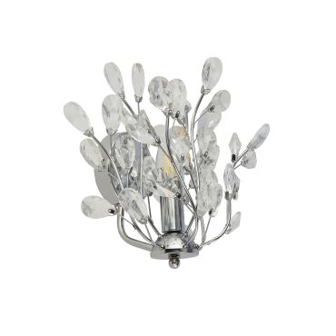 Searchlight Bouquet - applique murale avec interrupteur à tirette - 26 x 19 x 28 cm - chrome et transparent