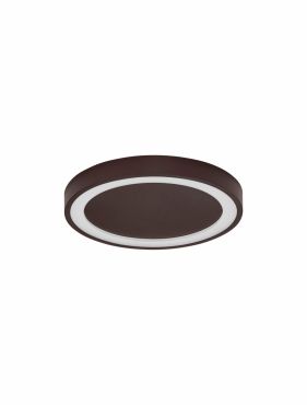 Nova Luce Nodi - plafonnier - Ø 45 x 5 cm - 30W LED inclus - brun café