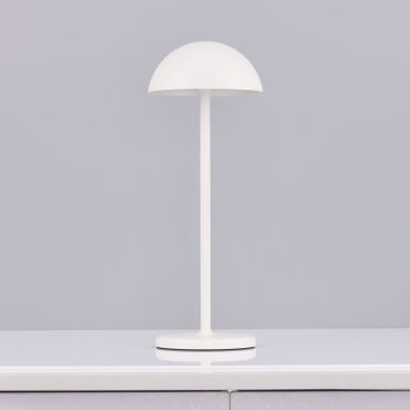 Nova Luce Rose - lampe de table rechargeable - Ø 11,5 x 32 cm - 2W dimmable LED inclus - IP54 - blanc sablé