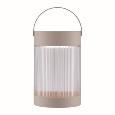 Nordlux Coupar Solar - lampe de table portable à énergie solaire avec port USB - Ø 14 x 22 cm - 3 niveaux de gradation - LED 3,2W incluse - IP44 - sable