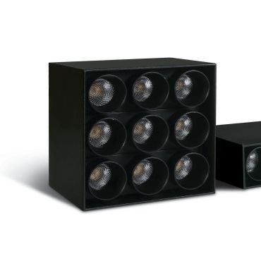 ONE Light Dark Light Tubes de plafond - plafonnier - 9,5 x 9,5 x 8,4 cm - 20W LED inclus - noir