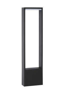 Lucide Goa - lampe de jardin - 15 x 6 x 60 cm - 6,5W LED inclus - IP54 - anthracite