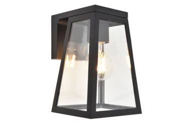 Lutec Fia - applique solaire extérieure - 16,4 x 14 x 20,7cm - ampoule 2W E27 incluse - IP44 - noir mat