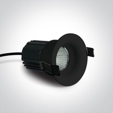 ONE Light Spot encastré fixe LED - spot encastré - Ø 86 mm, Ø 75 mm encastré - 12W LED dimmable inclus - IP65 - noir