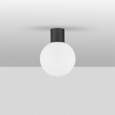 Nova Luce Spix - plafonnier extérieur - Ø 20 x 26 cm - IP54 - anthracite foncé