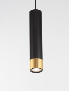 Nova Luce Picto - lampe suspendue - Ø 6 x 230 cm - noir et or