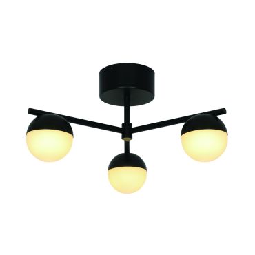 Nordlux Contina - plafonnier 3L - 48,5 x 25,3 cm - noir