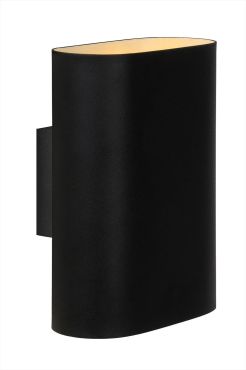 Lucide Ovalis - applique murale - 16 x 8 x 20 cm - noir