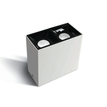 ONE Light Surface Shop Square Boxes - plafonnier - 10,5 x 5,4 x 10 cm - 2 x 7W LED inclus - blanc