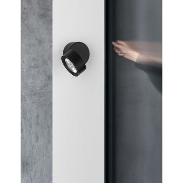 Nova Luce Universal - spot en saillie 1L - Ø 9,5 x 7 cm - 20W LED inclus - noir sable
