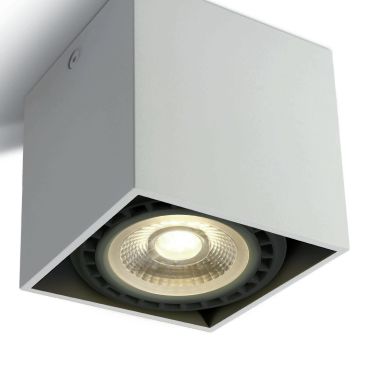 ONE Light R111 GU10 plafonnier - spot en saillie 1L - 12 x 12 x 11,5 cm - blanc
