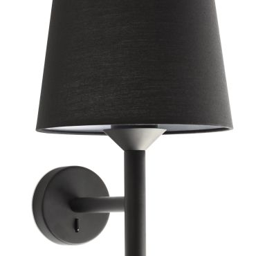 Faro Savoy - applique murale - 23 x 18,5 x 39,2 cm - noir mat