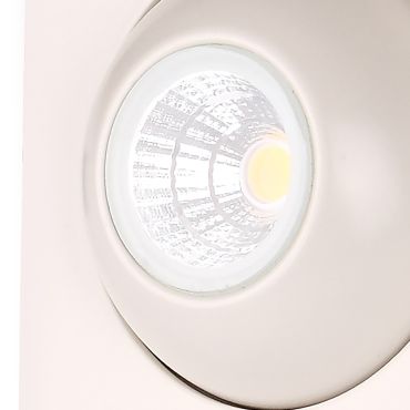Maxlight Technical Spot H0068 - spot encastré 1L - 110 x 110 mm, Ø 75 mm taille d'encastrement - 8W LED inclus - blanc