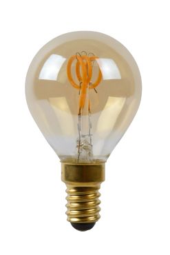 Lucide Ampoule à filament LED - Ø 4,5 x 7 cm - E14 - 3W dimmable - 2200K - ambre