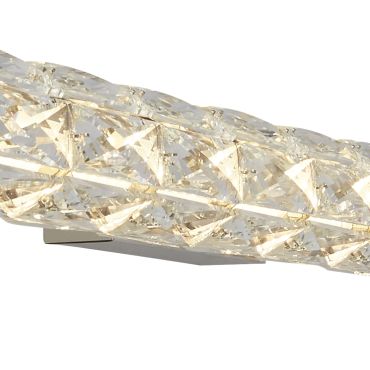 Searchlight Remy - applique murale - 61 x 11 x 7 cm - 20W LED dimmable incl - chrome et transparent
