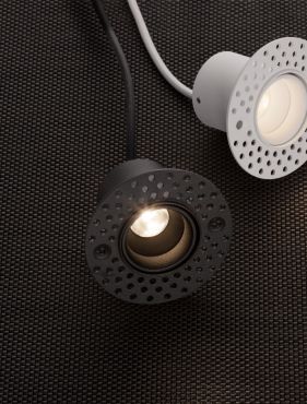 Nova Luce Uho - spot encastré - Ø 68 mm - taille d'encastrement 40 mm - 3W LED inclus - noir