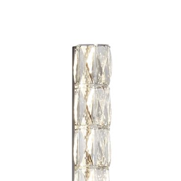 Searchlight Remy - lampadaire - 151 cm - 16W LED dimmable inclus - chrome et transparent
