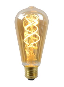 Lucide Ampoule à filament LED - Ø 6,4 x 14,6 cm - E27 - 5W dimmable - 2200K - ambre