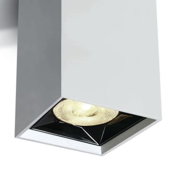 ONE Light Mirror Square Boxes - spot en saillie 1L - 4,9 x 4,9 x 8,2 cm - 6W LED inclus - blanc