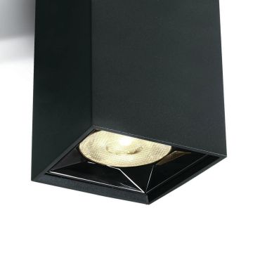 MODÈLE D’EXPOSITION - ONE Light Mirror Square Boxes - spot en saillie 1L - 4,9 x 4,9 x 8,2 cm - 6W LED inclus - noir