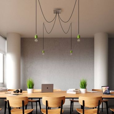 Creative Cables - Rose-One Rosace de plafond carrée pour 4 points lumineux - 20 x 20 x 3,5 cm - blanc