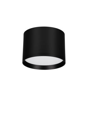 Nova Luce Ziaza - plafonnier - Ø 12 x 8,6 cm - 17W LED inclus - noir sablé