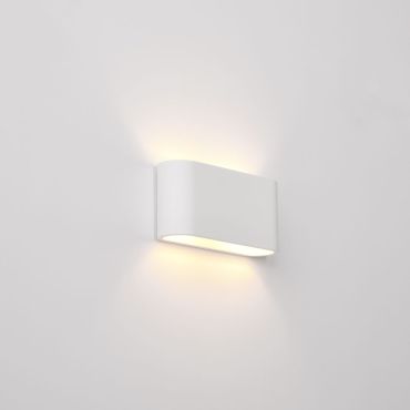 Artdelight Lille - applique murale - 7 x 25 x 12 cm - blanc lisse