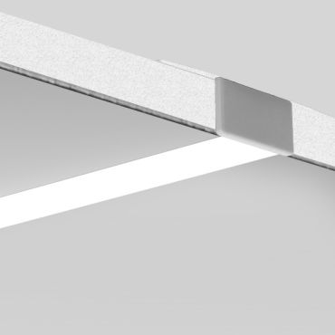 KLUS Giza-ll-t - profilé LED encastré pour plaque de plâtre de 12mm - largeur de fenêtre 2,6 cm - aluminium