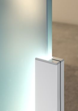 KLUS KRAV-05IN - Profilé LED pour parois en verre d'une épaisseur de 11,9mm à 13,5mm maximum - 1,69 x 2,80 cm - argent anodisé