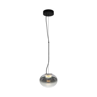 VK Lighting Iori - lampe suspendue - Ø 20 x 125 cm - 5W LED inclus - noir et gris fumé