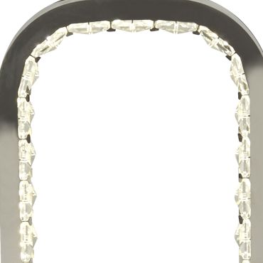 Searchlight Aura - lampe de table - 30 x 20 x 57 cm - 6W LED dimmable inclus - noir et chrome