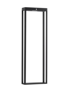 Nova Luce Berni - poteau de jardin solaire avec capteur - 23 x 70 x 8,6 cm - 2W LED inclus - IP65 - anthracite foncé