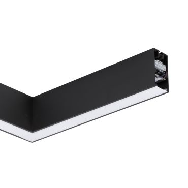 Nova Luce Dido - profilé d'éclairage linéaire - 34,5 x 3,8 x 7 cm - 20W LED inclus - noir - couleur de lumière blanche
