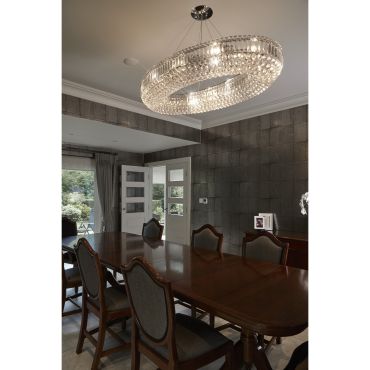 Searchlight Vesuvius - lampe suspendue - 123 x 73 x 120 cm - chrome