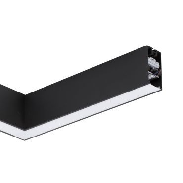 Nova Luce Dido - profilé lumineux linéaire - 34,5 x 3,8 x 7 cm - 20W LED inclus - noir - couleur de lumière blanc chaud