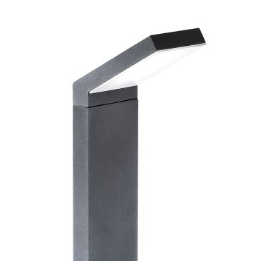 Nova Luce Park - lampe de jardin - 12 x 12 x 80 cm - 6W LED inclus - IP54 - gris foncé