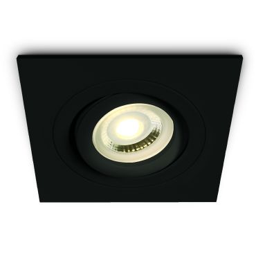 ONE Light Dual Ring Range - spot encastré - 94 x 94 mm, Ø 80 mm encastrable - noir