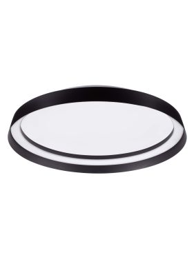 Nova Luce Ormi - plafonnier - Ø 45 x 7 cm - 38W dimmable LED inclus - noir sablé
