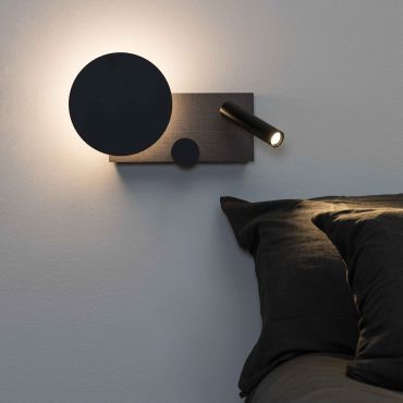 Faro Klee - applique murale - 27 x 3 x 16 cm - 10W+3W LED dimmable inclus - gris texturé