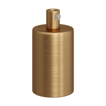 Creative Cables - Prise E27 avec support de câble cylindrique en métal - Ø 4,2 x 6,2 cm - doré