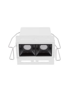 Nova Luce Akira - spot à encastrer - 7,1 x 7,2 cm - 72 x 41 mm taille d'encastrement - 5W LED inclus - noir - blanc chaud