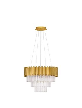 Nova Luce Magnolia - suspension - Ø 50 x 120 cm - or