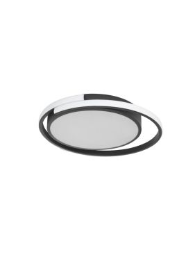 Nova Luce Odrey - plafonnier - Ø 40 x 5 cm - 22W LED inclus - noir sable