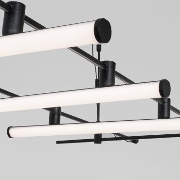 Nova Luce Zeon - point lumineux système de rail magnétique - 75,5 x 10 cm - 20W LED inclus - noir sable
