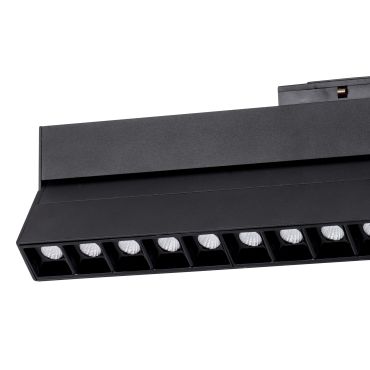 Nova Luce Este - profilé magnétique - 40,7 x 3,4 x 11,6 cm - 22W LED inclus - noir - couleur de lumière blanc chaud