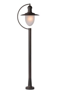 Lucide Aruba - lampe de jardin - 25 x 28,5 x 110 cm - IP44 - brun rouille