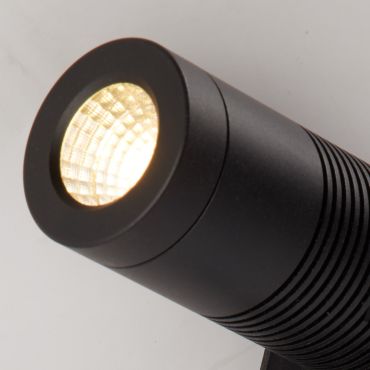 Projectlight Bruno - spot au sol sur piquet - 5,2 x 28,5 cm - 8W LED inclus - 220V/240V - IP67 - noir mat